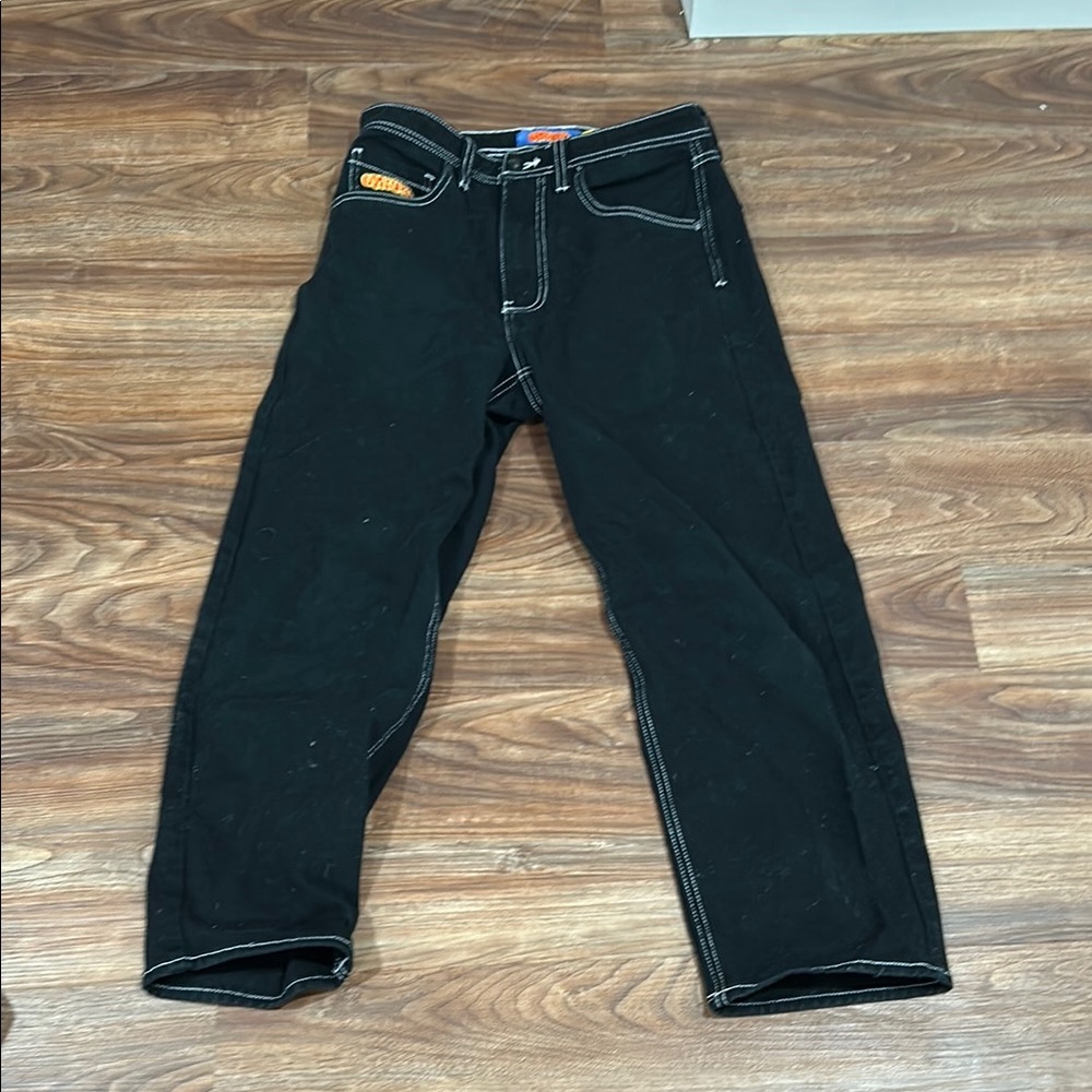 Black Jeans with White Stitching